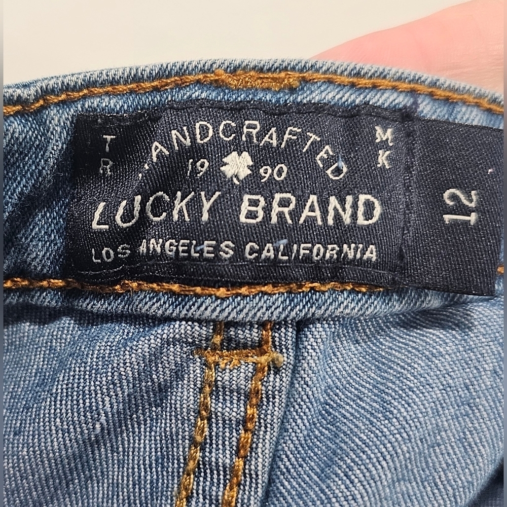 Lucky Brand Girls Zoe Skinny Medium Wash Denim Jean Adjustable Waist Size 12 - Picture 9 of 16